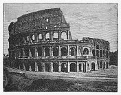 19世纪罗马圆形竞技场的插图