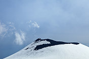 休眠火山口埃特纳火山，早春在西西里，意大利