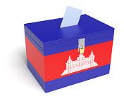 柬埔寨国旗投票箱