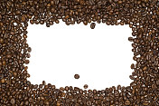 咖啡豆白色长方形框架