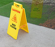 警告sign-wet地板