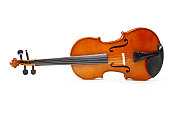孤立的小提琴乐器