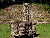 石碑，科潘玛雅遗址洪都拉斯