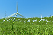 不断增长的绿色能源生产(概念)