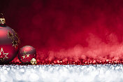 圣诞装饰物-星红散焦装饰金