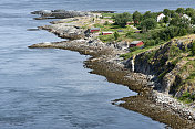 挪威北部Saltstraumen峡湾的海岸线