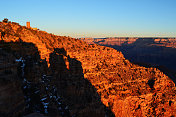 大峡谷国家公园清晨沙漠瞭望塔