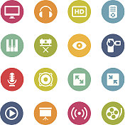 多媒体图标|圆圈系列
