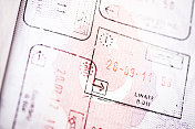护照和邮票