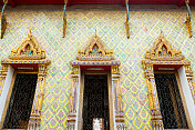 泰国装饰的庙宇墙