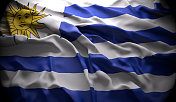 乌拉圭、蒙得维的亚国家官方国旗