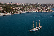 从直升机上俯瞰伊斯坦布尔