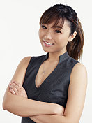 亚洲商业女性肖像双臂交叉