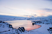 冰岛的冬景