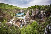 克罗地亚普利特维茨湖国家公园令人叹为观止的景色。