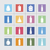 颜色和谐的瓶子系列| EPS10 颜色和谐的瓶子系列| EPS10