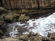 瓦胡岛海岸的海浪