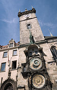 捷克共和国老城广场上的布拉格天文钟