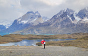 智利Torres del Paine的游客