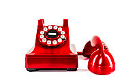 红色电话，白色隔离