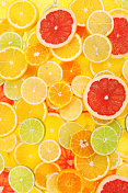 柑橘类水果的背景