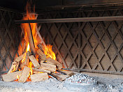 传统的壁炉达尔马提亚