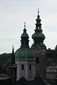 萨尔茨堡尖塔的剪影