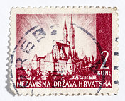 来自南斯拉夫的老式邮票