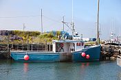 加拿大新斯科舍省沙福德码头的渔船
