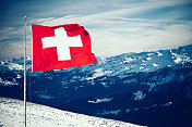 瑞士阿尔卑斯山的冬天