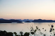 克罗地亚亚得里亚海上的日落
