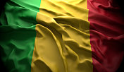 马里、巴马科国家官方国旗
