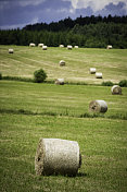 农业景观与稻草包
