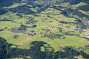 Arial View, Bad Aussee, Ausseerland, Steiermark, Salzkammergut，奥地利，阿尔卑斯山