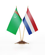 土库曼斯坦和荷兰的微型国旗
