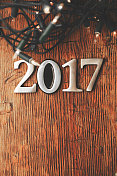 2017年新年背景与仙女灯