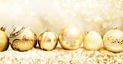 金色圣诞装饰-散星圣诞球