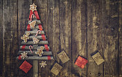 木制圣诞树装饰圣诞节的装饰品