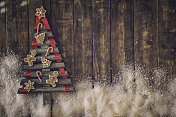 木制圣诞树装饰圣诞节的装饰品