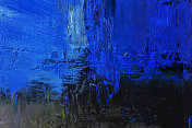 抽象绘画的背景是青、蓝、黑。