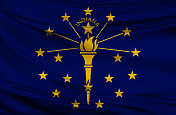 印第安纳州飘扬的旗帜