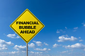 金融泡沫即将来临-道路警告信号