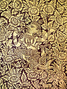 泰国清迈潘安寺的金色绘画