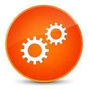 程序图标优雅的橙色圆形按钮