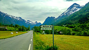 挪威奥尔登的乡村景色