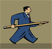 商人带着铅笔 商人带着铅笔