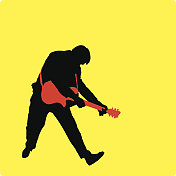 摇滚吉他手(矢量插图) 摇滚吉他手(矢量插图)