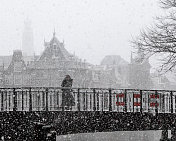 冬天;哈勒姆的雪景