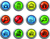 圆形光滑的房地产图标 圆形光滑的房地产图标